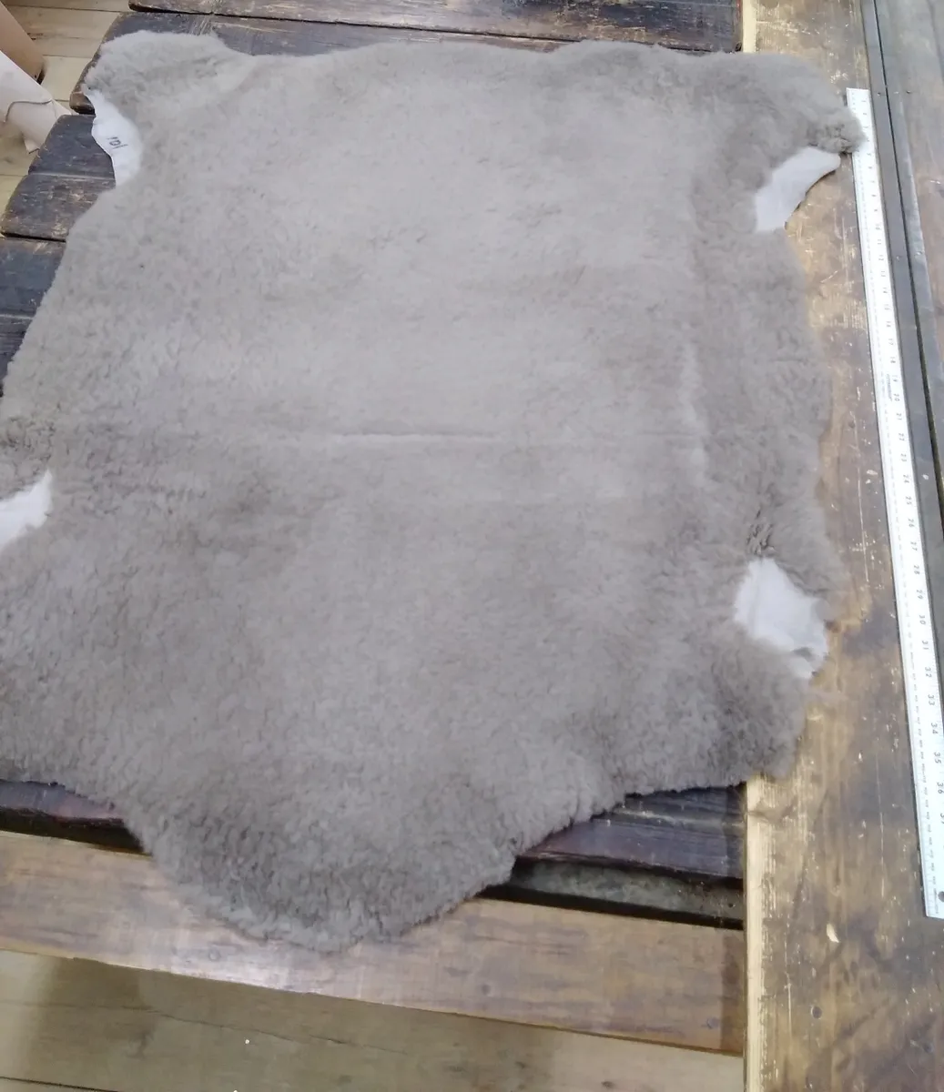 Premium Gray Soft Sheep Skin Rug, S1 6 107