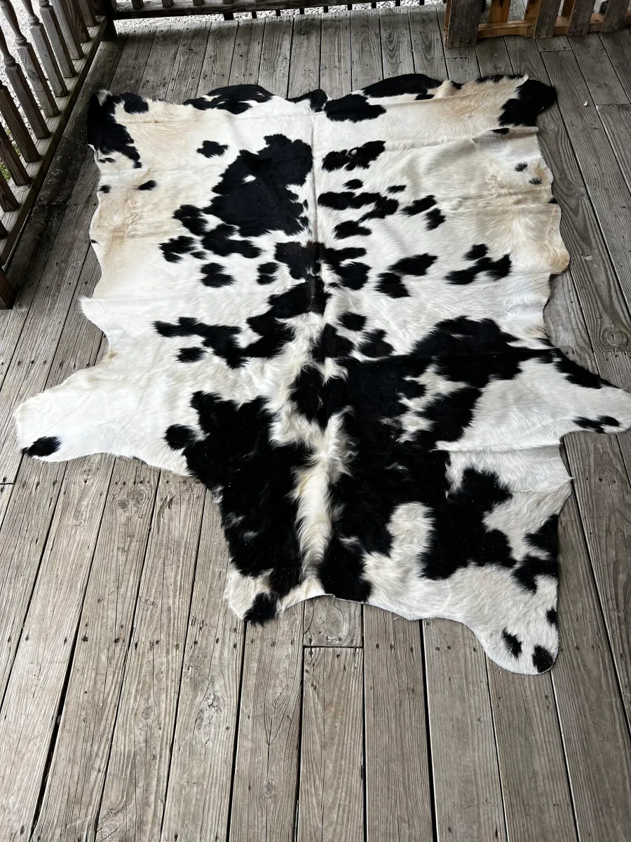 Black and White Natural Cowhide, Add to Cart