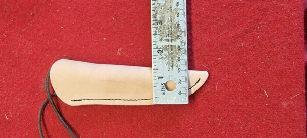 20230420_164800 Leather knife sheath with measuring ruler.