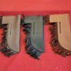 Three leather knife sheaths with fringe.