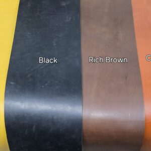 20241227_122319 Four leather color samples: golden, black, brown, chestnut.