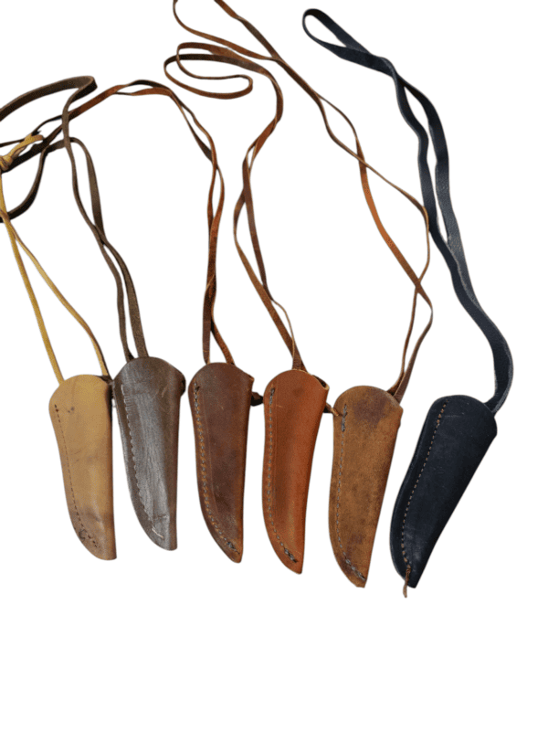 20260630_122406 Leather Neck Sheath, cowhide knife sheath, 2 colors B-54