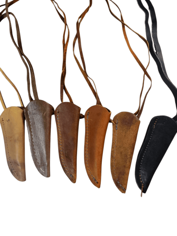 20260630_122410 Leather Neck Sheath, cowhide knife sheath, 2 colors B-54