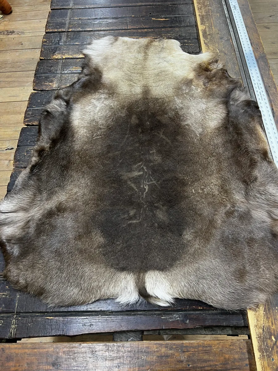 Genuine Caribou Hide with Shelf Six and Eight lbs Weight