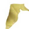 CKHD0188 Yellow leather hide on white background.