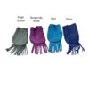 DZMZ4558 Four colorful leather pouches with fringes.