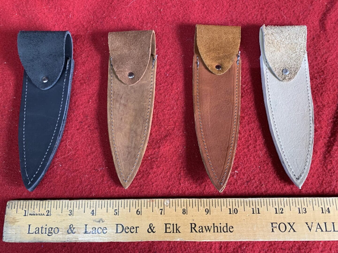Leather Double Edge Knife Sheath in 2 colors