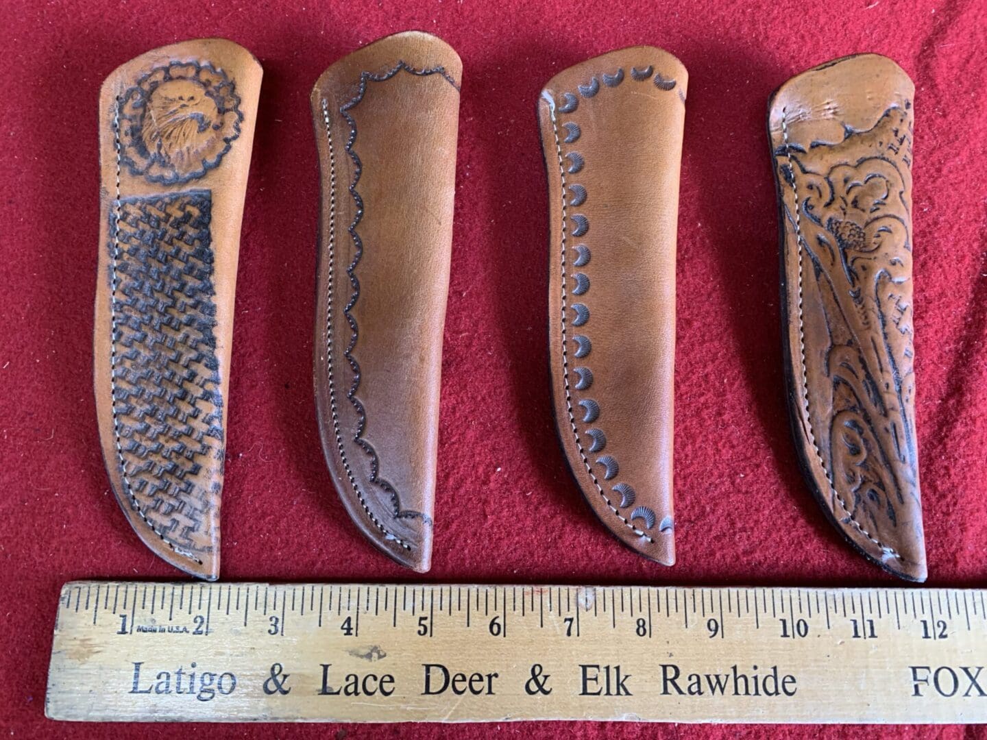 Leather Knife Sheath, cowhide knife sheath, 8 in knife sheath D7SK34 -  Kentucky Leather and Hides