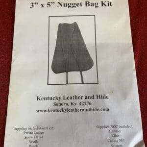 You are buying a 3 inch x 5 inch Nugget Bag Kit