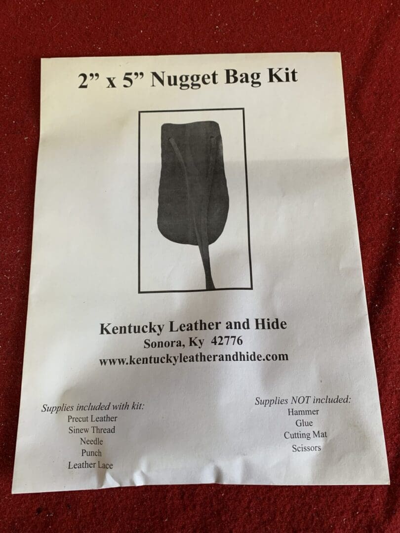 You are buying a 2 inch x 5 inch Nugget Bag Kit