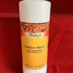 A bottle of Fiebing’s leather sheen