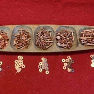 Copper Rivets and Burr, Nine to One LB Box in Five Sizes
