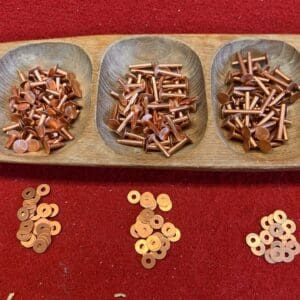 Copper Rivets and Burr, Three Sizes T 4, 6, 8