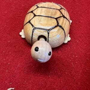 Wooden Bobble Head Toy Turtle for Kids