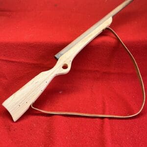 Wooden Rifle with Leather Strap, Toy for Kids