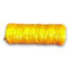 Yellow plastic twine spool on white background.