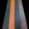 KQZS7335 Four leather strips in black, brown, and orange.