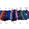 Colorful bundles of ropes in various shades.