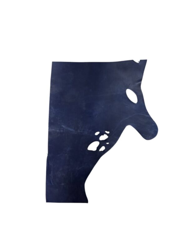 RFSB0942 Abstract dark blue shape with cutouts.