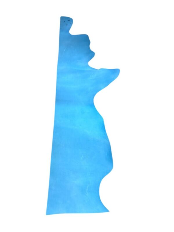 WAKE9480 Abstract blue shape on white background.