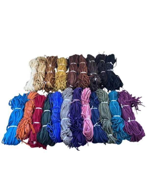 Colorful bundles of assorted cords displayed.