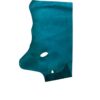 WIGX2581 Teal leather hide with cut-out shapes.
