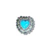Turquoise Feather Heart Concho