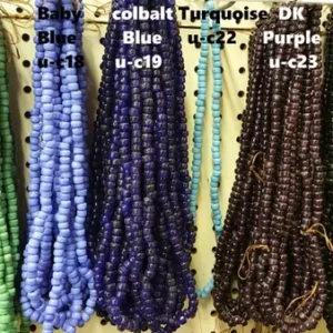 Nine mm Glass Crow Beads in Six Colors, C16 to 27