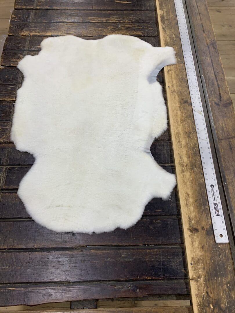 White, Luxurious Soft, and Plush Sheepskin Rug, Shelf 7T 12