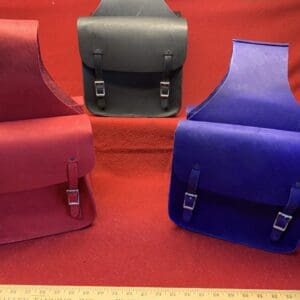 Handmade Leather Saddle Bags in Chrome Tan
