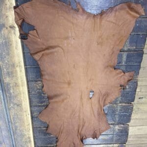 Leather on wooden planks