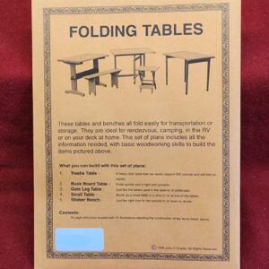 Folding Table Pattern, make your own , E-13