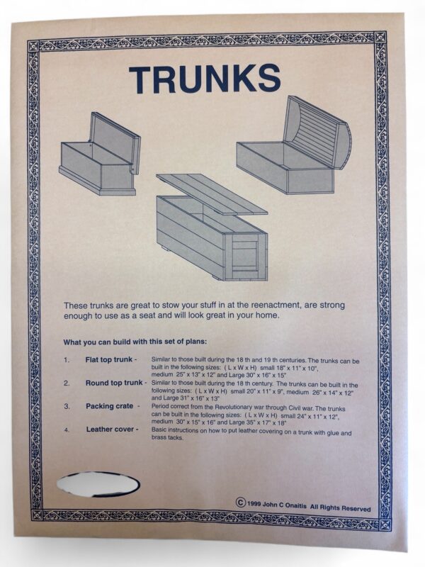 Wooden Trunk Pattern build your own trunk pattern, E-13