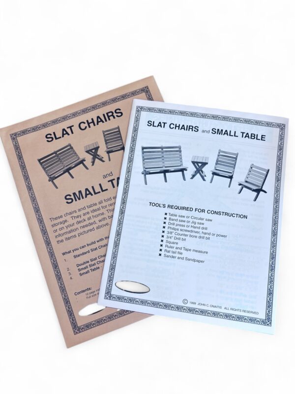 Slat chair and table pattern