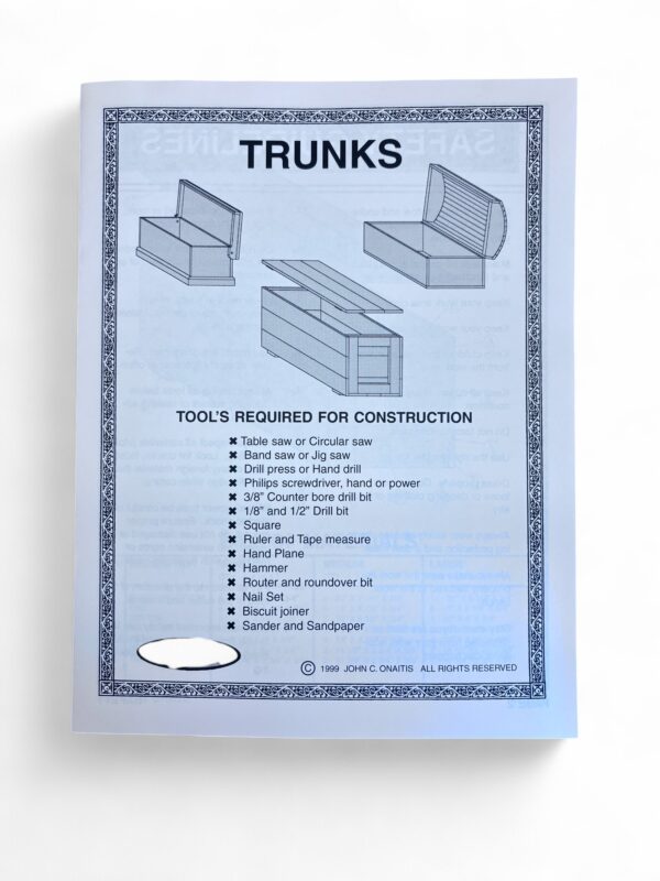 Wooden Trunk Pattern build your own trunk pattern, E-13