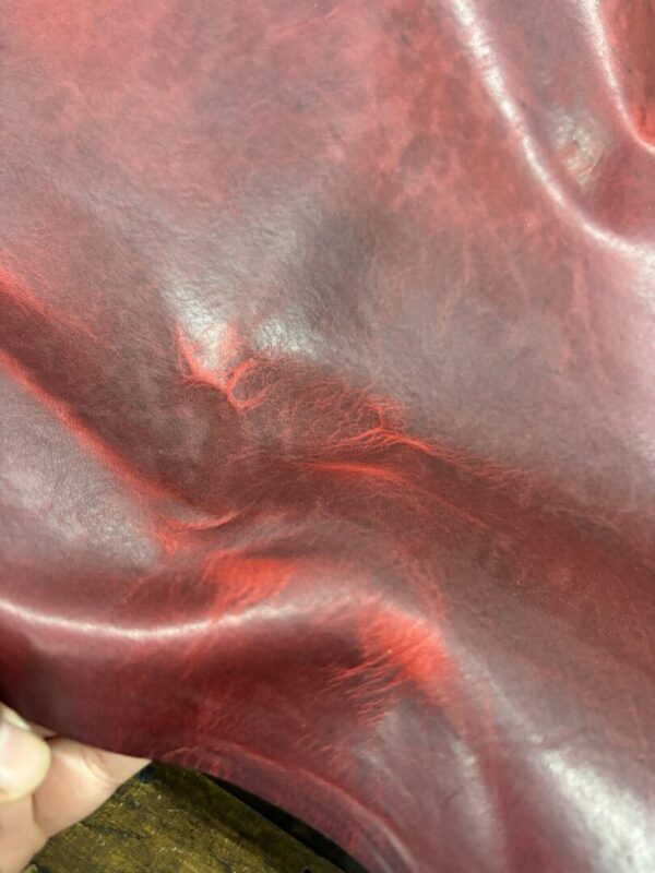 Red leather texture background.