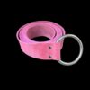 AEZA3780 Pink leather belt with silver buckle.