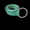 CYXD4022 Green leather belt with metal ring.