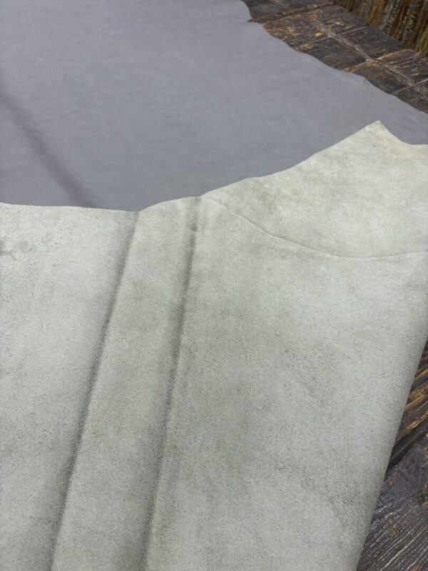 IMG_3072 Close up of light grey leather.