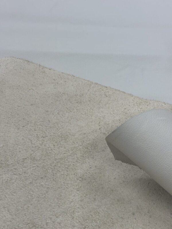 Close up of white leather texture.