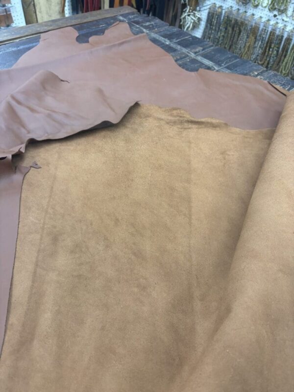 Brown leather sheet for crafting.