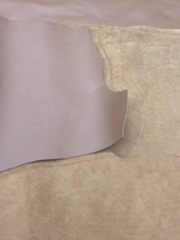 Close-up of light brown leather.
