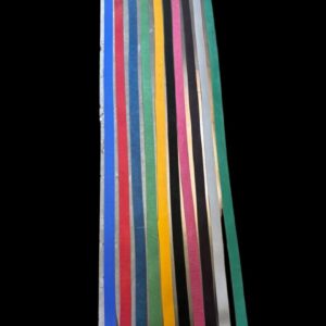 LWOK8571 Colorful leather belts with silver rings.