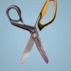 Orange-handled Fiskars Pro scissors.