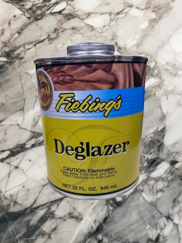 Fiebing's Deglazer, 32 fl oz, flammable.