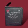 Black leather punch set in case.