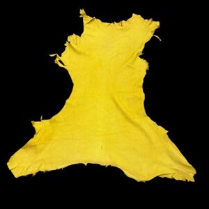 CSQJ8980 Yellow fabric cut in irregular shape.