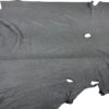 Gray leather hide with holes and imperfections.