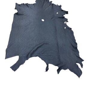 Black animal hide on a white background.