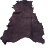 Black animal hide laid flat on surface.